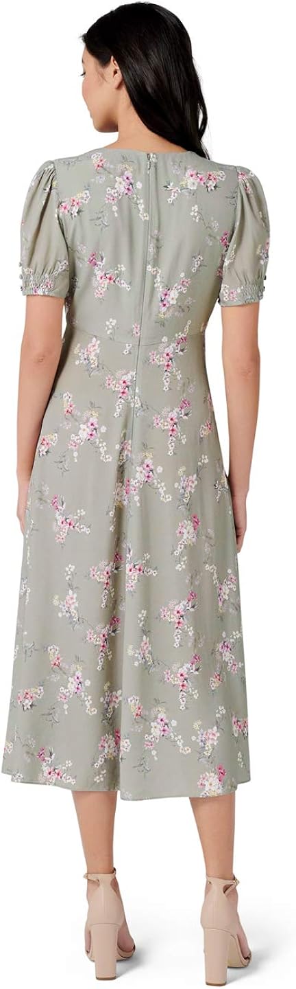 raina printed midi dress