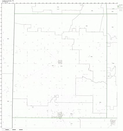 Amazon.com: Yoakum County, Texas TX ZIP Code Map Not Laminated: Home