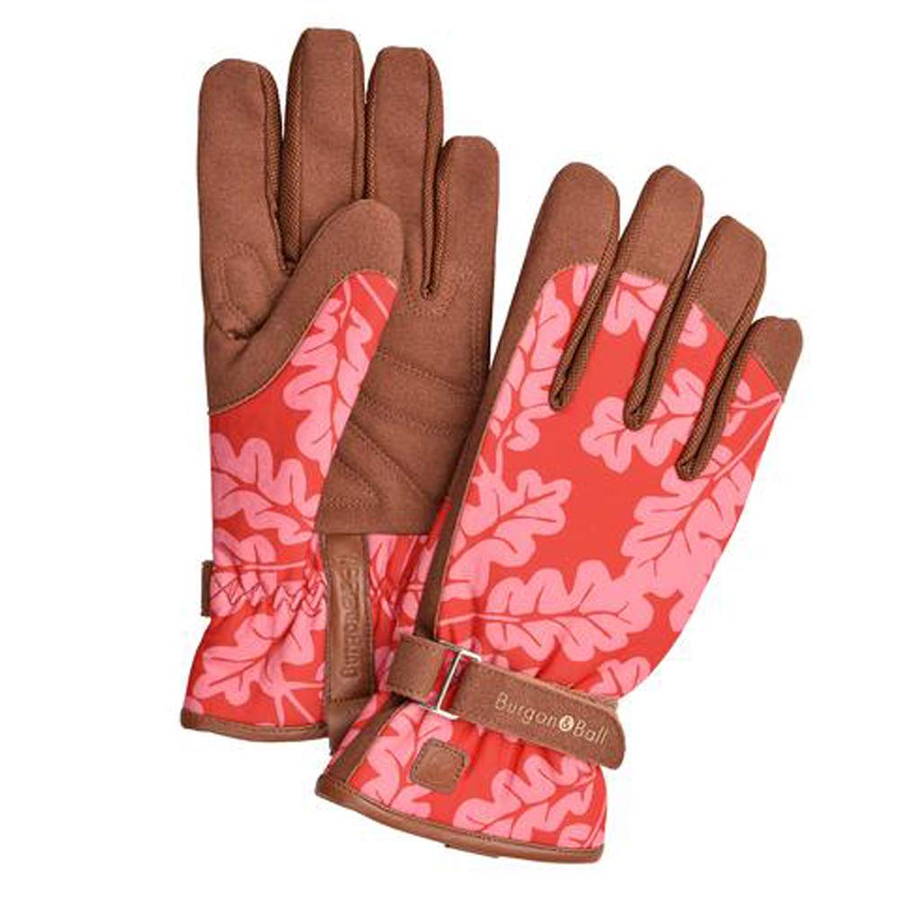 Burgon & Ball Love The Glove Ladies Gardening Gloves, Small/Medium, Oak Leaf Poppy — image 1