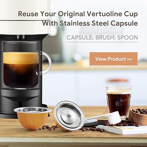 Sesama Stainless Steel Metal Coffee Capsule Compatible for VERTUO