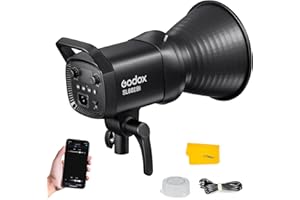 Godox SL60IIBi Bi-Color LED Video Light 75W, 2800K-6500K, CRI96+ TLCI97+, 25100Lux@1m, Bowens Mount LED Continuous Output Light w/11 FX Effects, APP/2.4G Wireless Control, Dimmiable Brightness