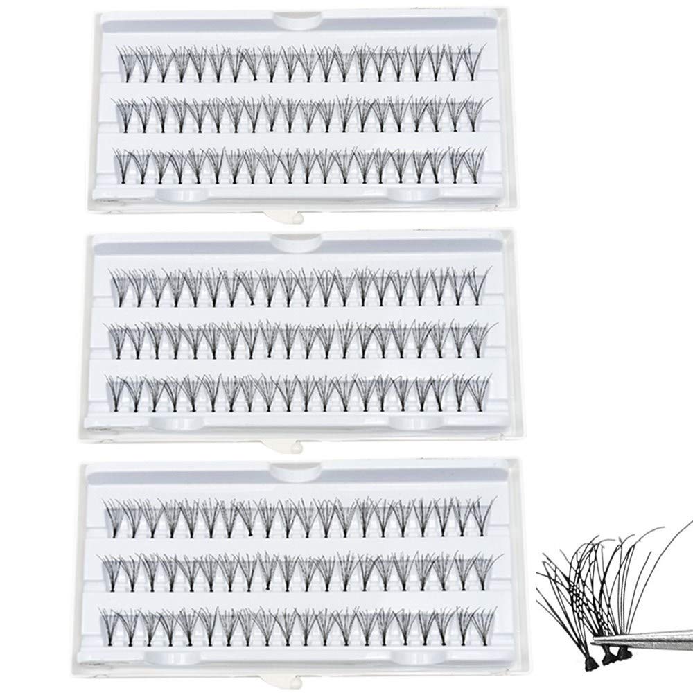 3 Boxes Volume Lash Extensions 3D Russian Lashes 10mm 12 mm 14mm C Curl Volume Eye Lashes for Makeup Eyelashes Extension (10mm 12 mm 14mm)