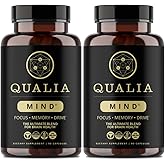 QUALIA MIND | The Ultimate Blend For Brain Health* | Doctor-Formulated Nootropic To Fuel Focus & Concentration* | Supports Long Term Brain Health| Maintain Drive & Productivity | 6 Week Supply