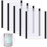 Nufiwra 5 Pcs 8.5'' x 11'' Rigid Magnetic Sign Holders - Clear Plastic Document Frames with Magnet Borders for Letter Size Posters - Perfect for Home, Office, and Store Displays