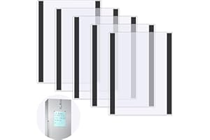 Nufiwra 5 Pcs 8.5'' x 11'' Rigid Magnetic Sign Holders - Clear Plastic Document Frames with Magnet Borders for Letter Size Posters - Perfect for Home, Office, and Store Displays