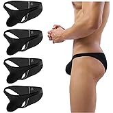 Dimgut Men's Sexy Underwear Low Waist Ice Silk Briefs Skinny Breathable Bikini Underpants