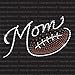 Football Mom Gradient Iron On Sparkly Rhinestone Clear Crystals and Brown Rhinestuds T-Shirt Transfer by JCS Rhinestones
