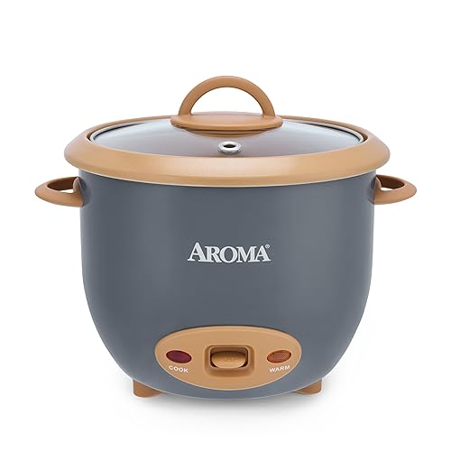 AROMA® 6-Cup (Cooked) One-Touch Pot Style Rice Cooker with CoreCoat™ PFAS-Free Nonstick Ceramic Surface (1.5 Quarts)