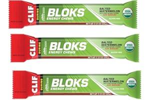 CLIF BAR Clif Shot Bloks - Salted Watermelon - Energy Chews (3 x 2.1oz Bars)