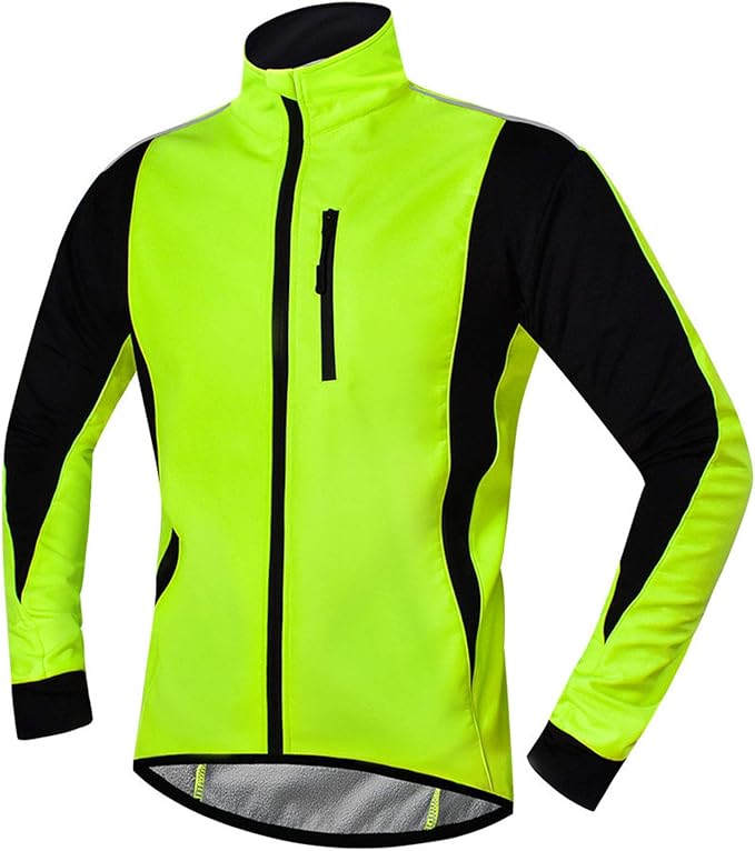 Sports Fahrradjacke Herren,Winter Thermo Winddichte wasserdichte Atmungsaktive Softshell