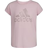 adidas Girls' Short Sleeve Scoop Neck Tee T-Shirt