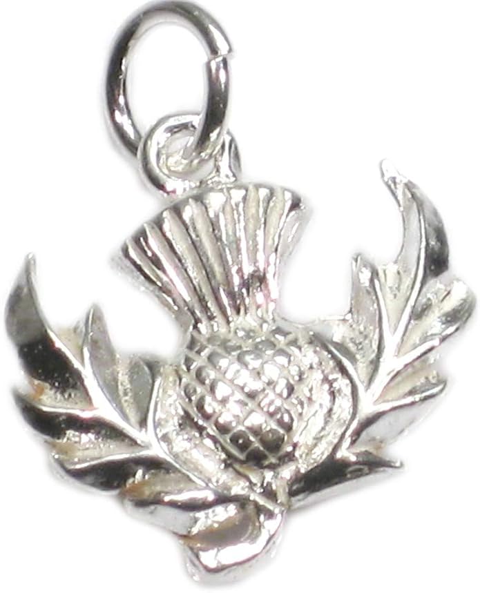 Thistle sterling silver charm .925 x 1 Scottish Scotland charms Amazon