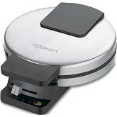 Cuisinart Waffle Maker, 5-Setting Browning Control, Stainless Steel | Stainless steel waffle maker with 5-setting browning, red/green indicator lights, &amp; a compact waffle maker design, WMR-CANAS