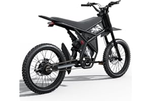 RIDING'TIMES Upgraded Winter Ebike for Adults, 50MPH 60V 3000W / 37MPH 48V 2400W Eectric Dirt Bike, 36.4AH Dual Battery Dirtbike Up to 85 Miles, 25" Motorcycle Tire, UL2849 All Terrain E Bike Full Suspension