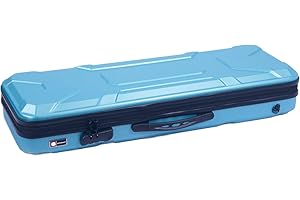 Crossrock CRA400VFTU 4/4 Full Size Violin Case, Zippered ABS Molded Backpack Style, Turquoise