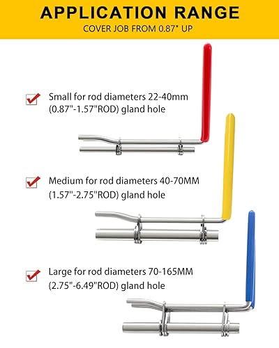 3 Hydraulic Cylinder Piston Rod Seal U-cup Installation Tool Kit - Foto 11
