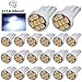 YITAMOTOR 20 PCS T10 Wedge 8-SMD Cool White Interior Reading Dome Map Cargo Trunk Door Doorstep Courtesy Instrument Panel License Dashboard Lamp LED Light bulbs W5W 2825 158 192 168 194