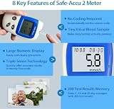 Sinocare Safe-Accu2 Blood Glucose Monitor 25 Strips Large LCD 200 Memory view 2