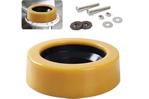 Extra Thick Toilet Wax Ring Kit with Flange and Bolts for Floor Outlet Toilets New Install or Re-seat, Fits 3-inch or 4-inch 