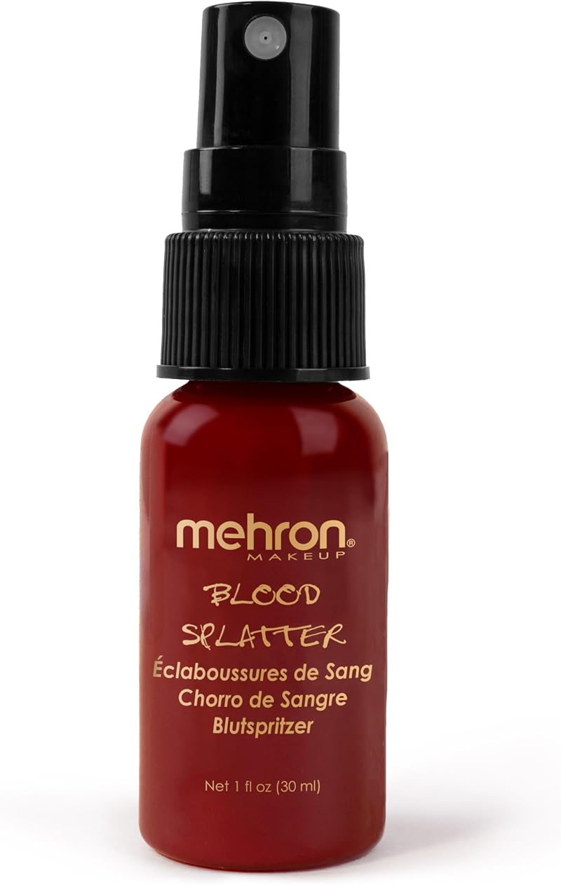 Mehron Makeup Blood Splatter 1 oz Spray Bottle - Realistic FX
