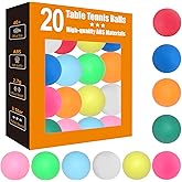 meizhouer Ping Pong Balls 20 50 or 100 Pack: Colored 3 Star Table Tennis Balls for Outdoor Training Yard Party Kids Game Cat 
