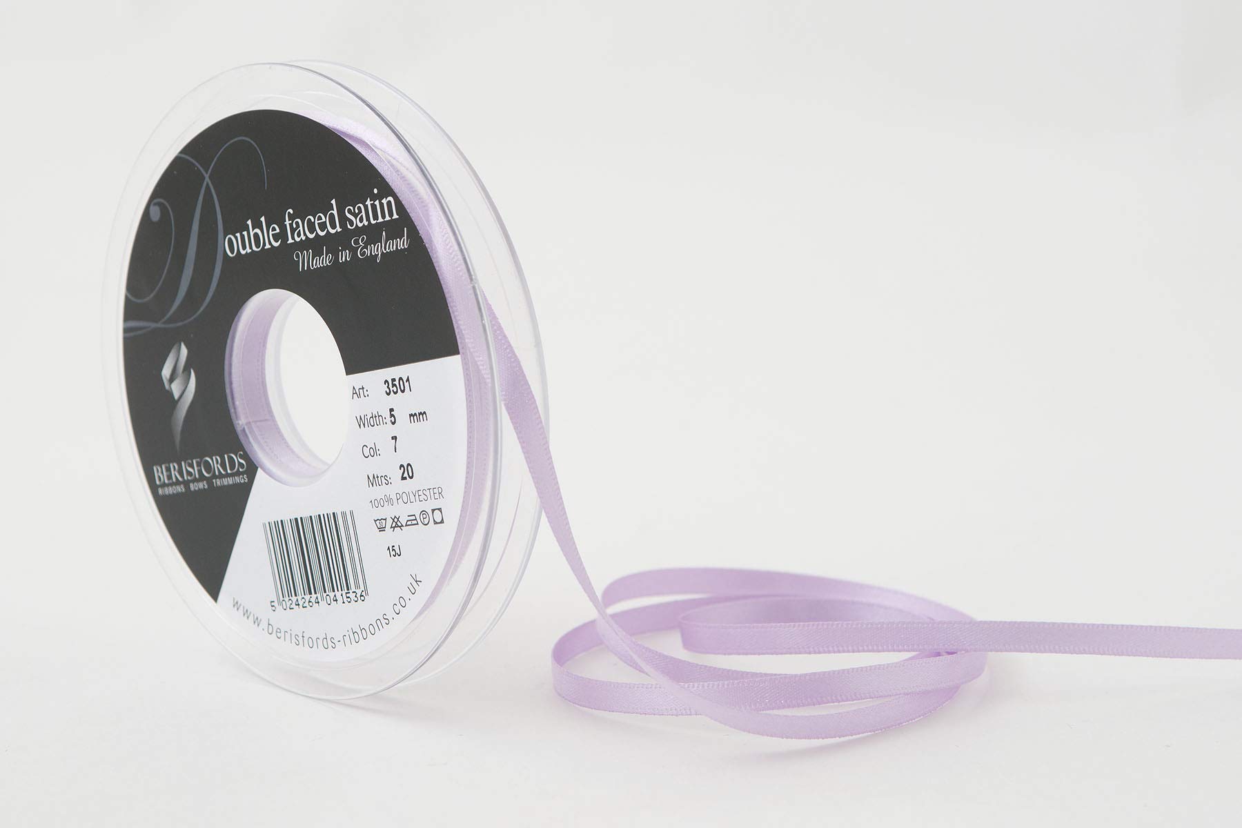 Berisfords Double FACE Poly Satin Ribbon, Helio, 5 mm