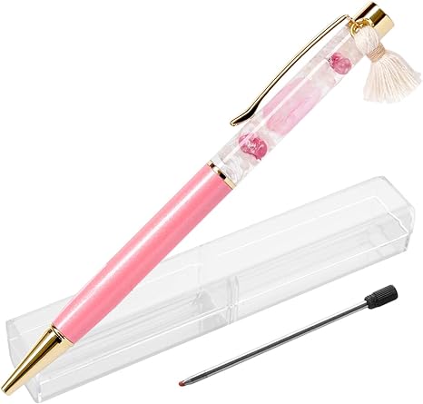 Amazon Co Jp 花まりか 母の日 ギフト 桜ハーバリウムボールペン プレゼント 0 5mm替え芯 ギフトボックス 付き ボールペン ピンク ホーム キッチン