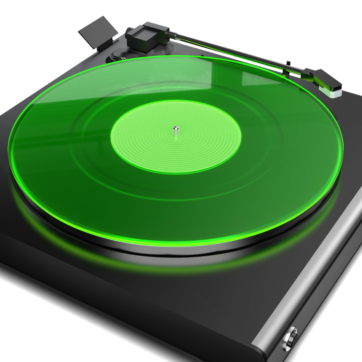 TAKMORK Turntable Mat Record Platter Slipmat: Acrylic Record Player Platter Vinyl Slipmat for Turntables Antistatic Tighter & Defined Bass, Green — image 1