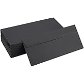 100 Pack #10 Business Envelopes 4-1/8 x 9-1/2 in Black Mailing Envelopes for Office, Business Letterhead, Invoices, Personal letters, Secure Mailing, Unique Invitations & Announcements - 100% Recycled