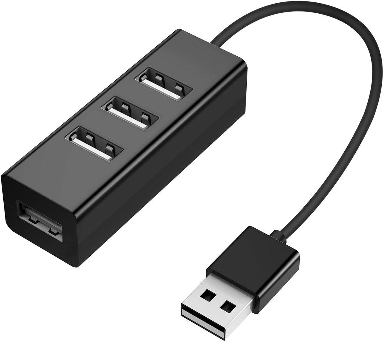 USB Hub, Vogek World's Smallest 4-Port USB 2.0 Hub, Thumb Size USB Hub - Black: Electronics