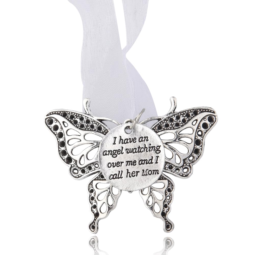 Butterfly Memorial Gifts for Loss of mum Remembrance Gifts for Mam Memorial Gifts for Loss of Mom Gifts for Bff Grief Gifts for Grief Xmas Hanging Christmas Decorations for Mum Memorial Ornaments