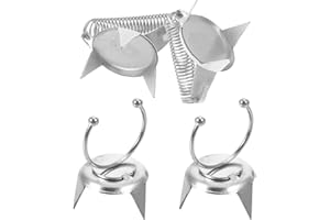 SHERCHPRY Stainless Steel Pottery Glaze Tongs 2 Pairs Fingertip Clamps for Ceramic Clay Dipping and Coloring