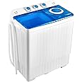 Giantex Portable Washing Machine, 2 in 1 Washer and Spinner Combo, 26lbs Capacity 18 lbs Washing 8 lbs Spinning, w/Timer Control, Built-in Drain Pump