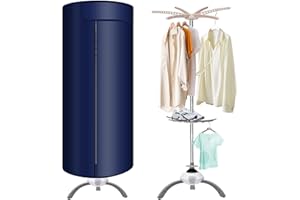 NOVEMBER SPRING Portable Clothes Dryer - Upgraded Large Capacity for Families, Apartments,Travel and RV, Mini 900W Fast-Drying Machine for Clothing and Shoes Quick And Easy to Use Foldable Compact Dryer