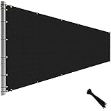 TANG 4FTx50FT Black Fence Privacy Screen Temporary Fence Privacy Screen Heavy Duty Windscreen Fence Netting Cover Privacy Blo