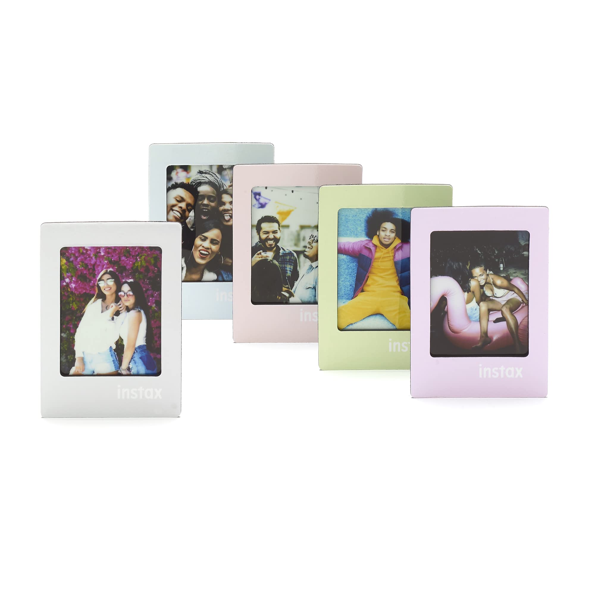 instax mini film pastel border fridge magnets, 5 pack