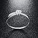 AVECON 925 Sterling Silver Heart Promise Ring for Her Solitaire CZ Engagement Wedding Eternity Anniversary Ring for Women Size 5-10
