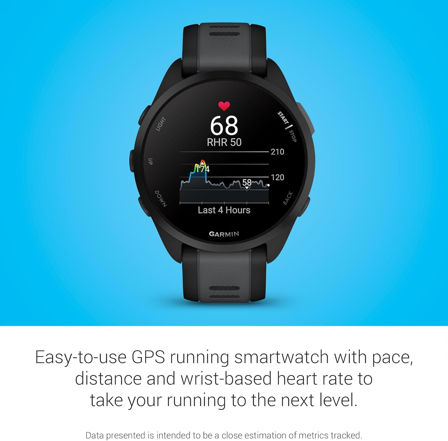 Garmin Forerunner 165 (Renewed), G010-N2863-20 GPS, Black/Slate Grey, WW