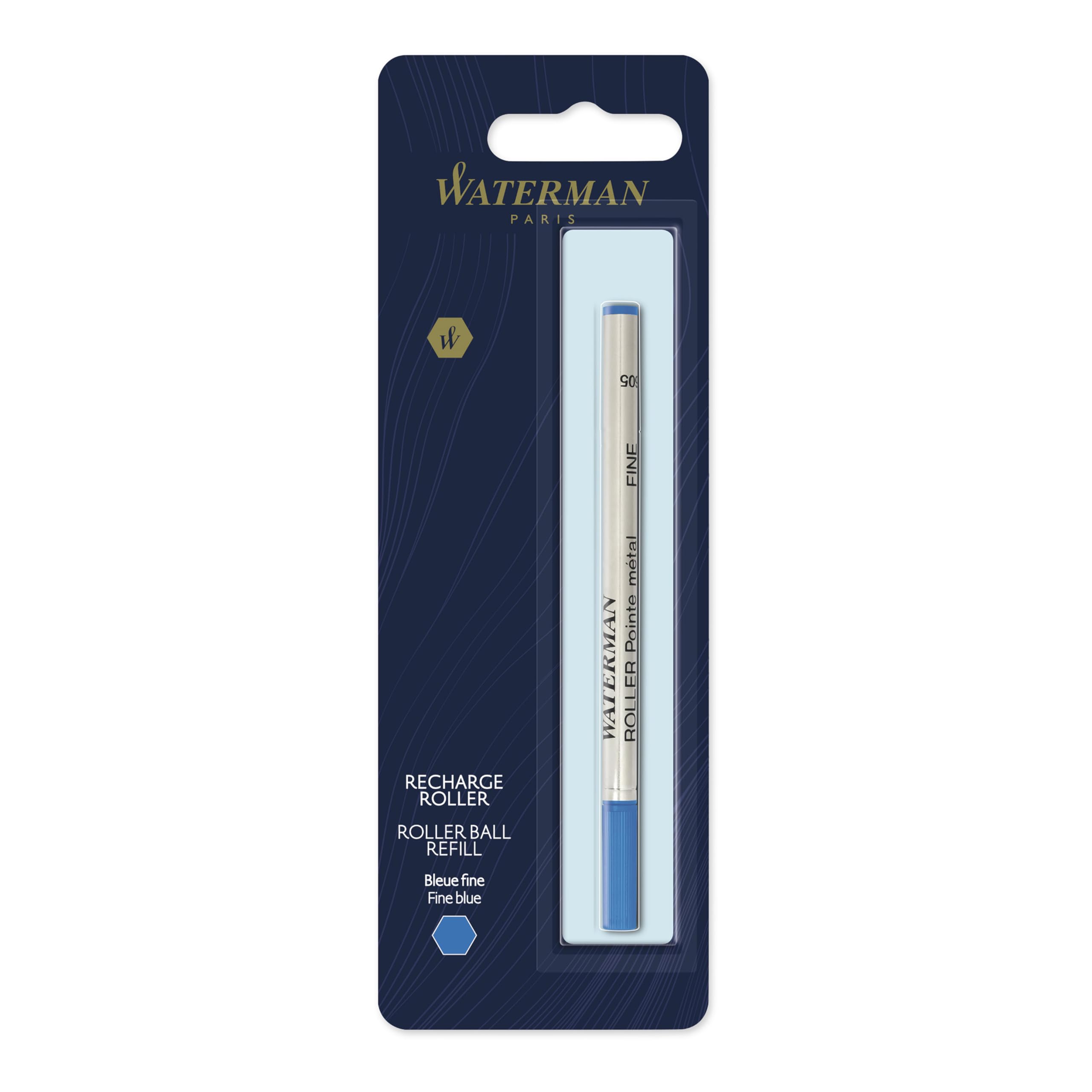 Waterman Rollerball Pen Refill | Fine Point | Blue Ink | 1 Count