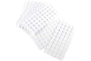 Vkey 324Pairs 10mm Diameter Sticky Back Dots Coins Hook & Loop Self Adhesive dots Tapes White