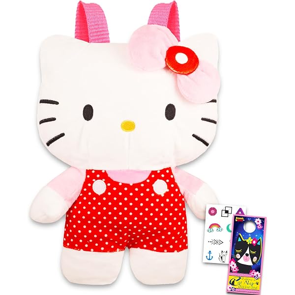 Amazon.com | Hello Kitty NWT Sanrio Plush Backpack Pink Dot  display picture 3