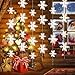 Konsait 24pcs 18FT White Paper 3D Snowflake String Garland for Christmas, New Years, Winter Decoration
