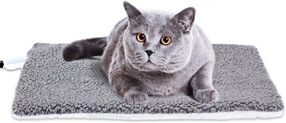Cangfort Indoor Pet Bed Warmer Electric Heated Warming Pad with Chew Resistant Cord Removable Waterproof Cover