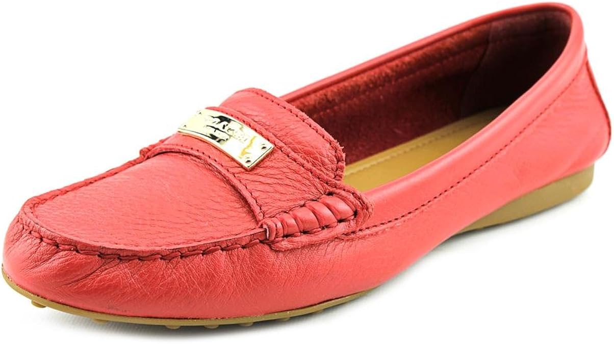 coach red loafers
