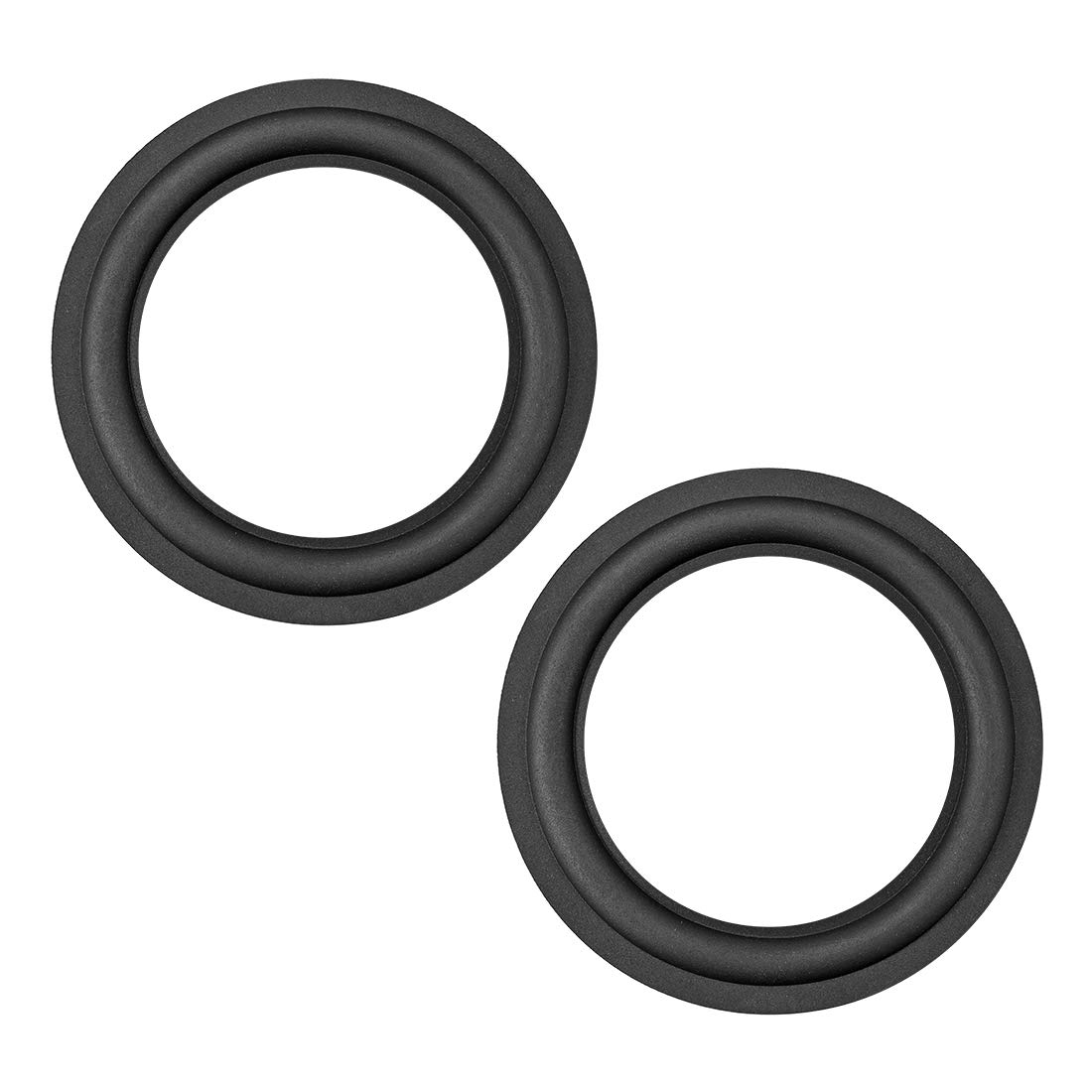 sourcing map 4.5" 4.5 Inch Speaker Rubber Edge Surround Rings Replacement Part for Speaker Repair or DIY 2pcs