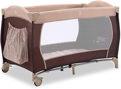 Thole Lit Bebe De Voyage Pliant Lit Parapluie A Roulettes Avec Matelas Et Sac De Transport Couleur Au Choix Brown Amazon Fr Sports Et Loisirs