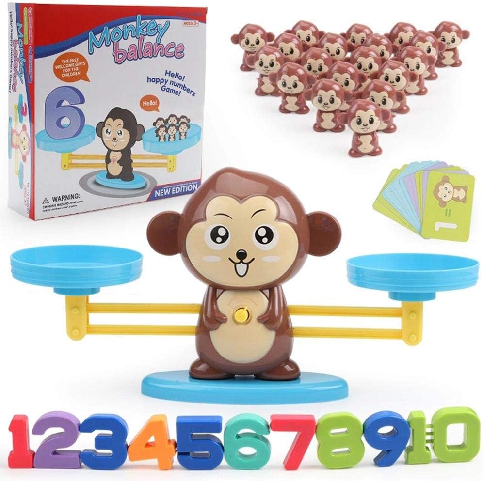 didatecar Math Toys, Monkey Balance Toy Digital Addition And Subtraction Game Kids Intelligence Toys