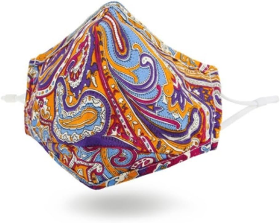 Healthy Air Mask® PM2.5 Paisley-Blue-Brown-Orange Dust and Allergy Mask (Various Prints)