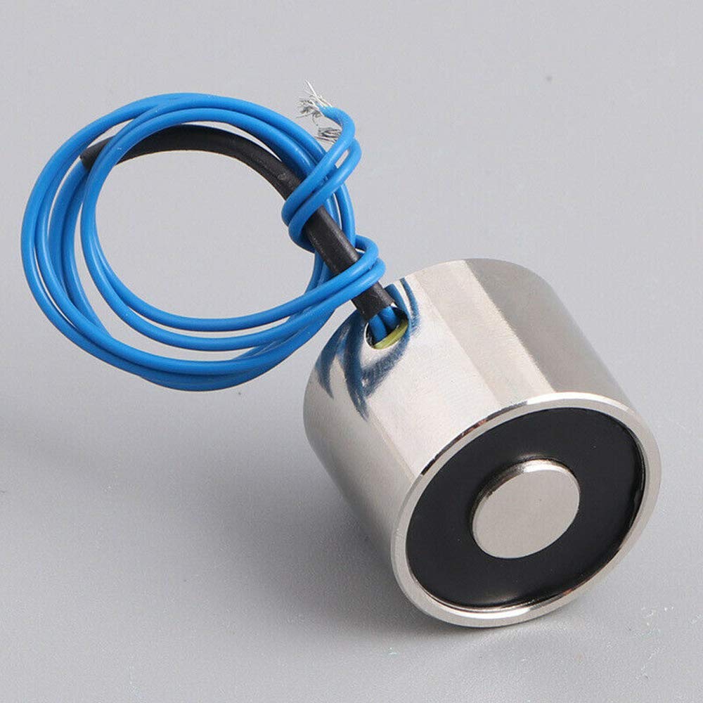 SUNWAN Lift Magnets - DC 12V 22Lbs 10Kg Sucked Electromagnet 29x22mm Strong Electric Lifting Magnet Sucker