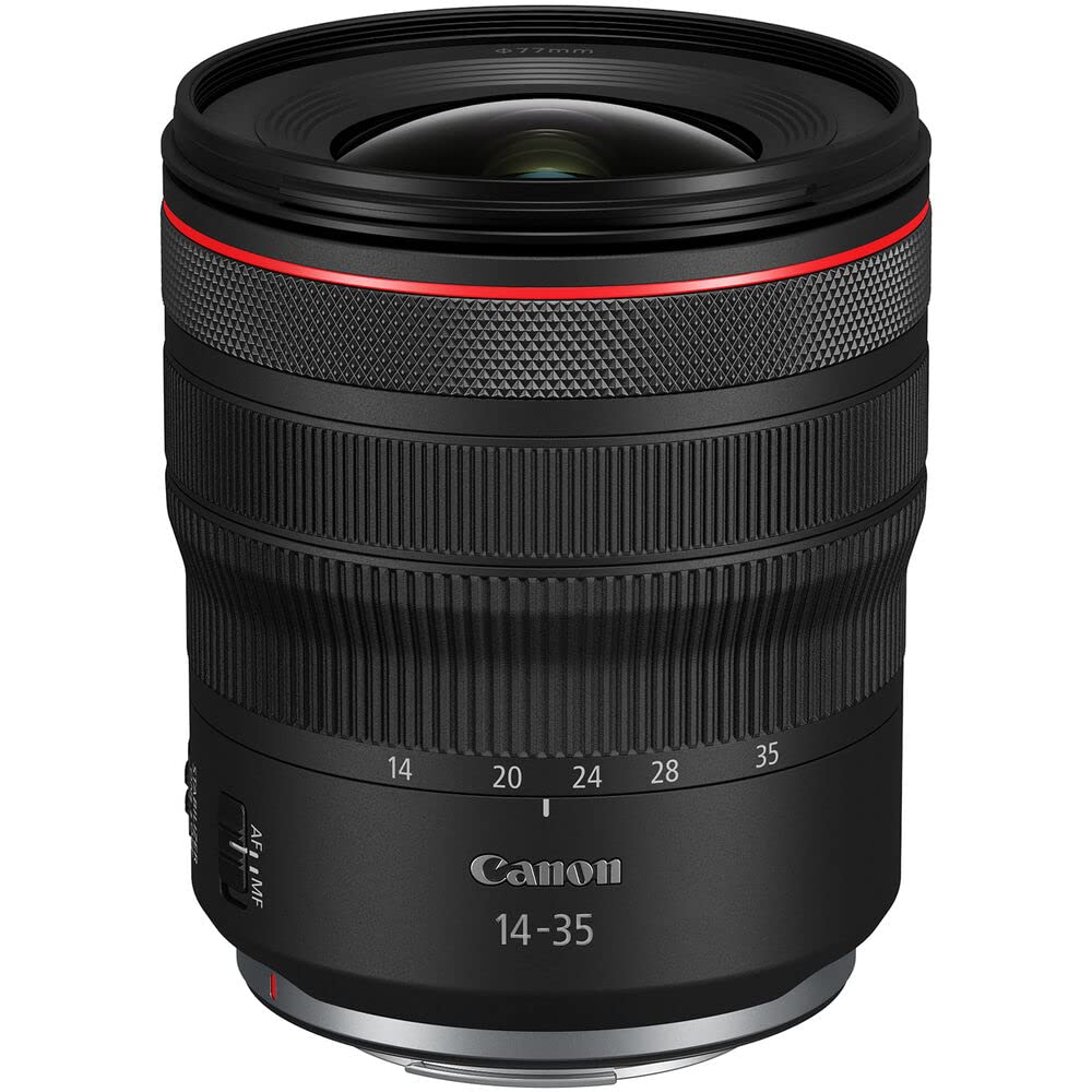Canon RF14-35mm F4 L is USM Lens, Wide-Angle Zoom Lens, Compatible with EOS R Series Mirrorless Cameras, Black